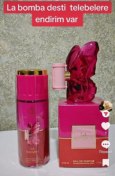 🦋🦋🦋La bomba desti sprey 250ml + parfum 50ml baqli. gozel