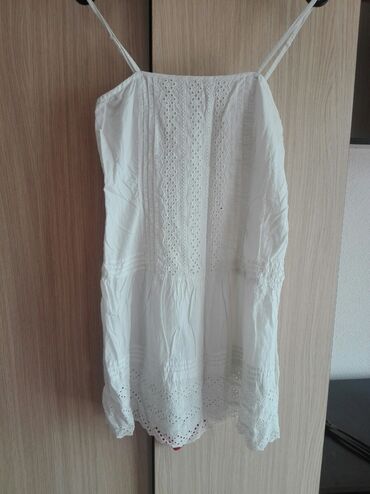 bela boho haljina: M (EU 38), bоја - Bela, Everyday dress, Na bretele
