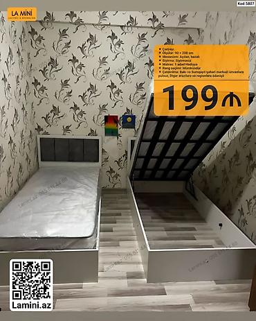 Çarpayı – açılan bazalı, 90×200 sm - Mexanizm: açılan, bazalı (geniş