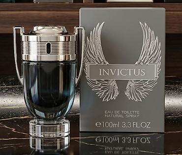Invictus parfum 100ml Dubay klass baqli qutuda qaliciliqi 5.6 saat