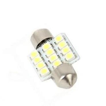 drveni stol: LED sijalica za automobil – C5W/Festoon, 31 mm, 12x SMD, bela svetlost — 5