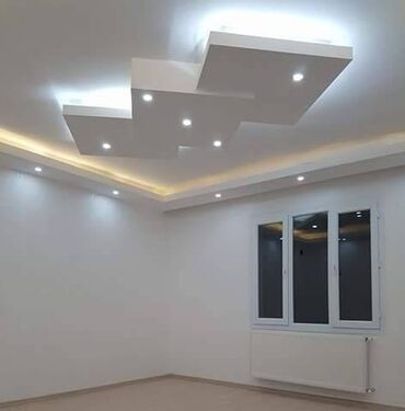 Malyar işləri: Hər növ Alcipan işləri görülür. Düz sadə tavan. Ara kəsmə divar — 22