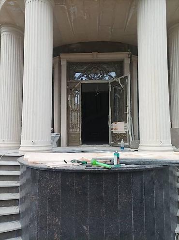 Фасадные плиты Сары-Таш (Травертин): Гранит серый мрамор Сары таш — 6