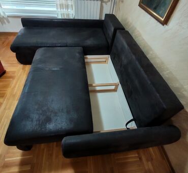 Ugaone garniture: Tamno braon ugaona garnitura od štofa. Dimenzije: širina 280/212 cm na lalafo.rs — 5 Ugaone garniture: Tamno braon ugaona garnitura od štofa. Dimenzije: širina 280/212 cm — 5