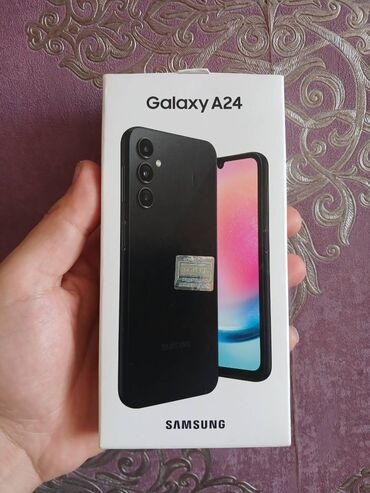 samsunq a24: Samsung Galaxy A24 4G, 128 ГБ, цвет - Черный, Сенсорный, Отпечаток пальца, Две SIM карты