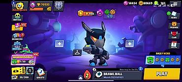 Brawl stars hesabı satılır 70533 Kupa, 80669 Coin, 145 Gem, 14434