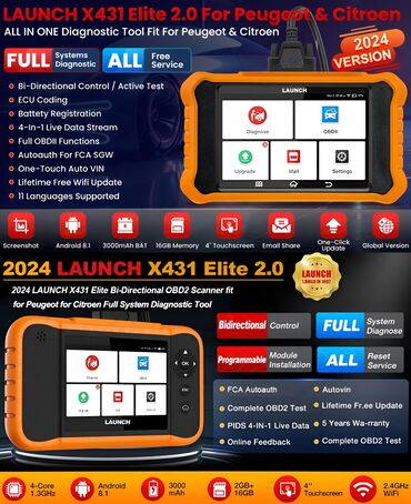 Alati za automobile: NOVO- LAUNCH X431 Creader Elite V2.0 OBD2 Peugeot i Citroen Novo - — 18