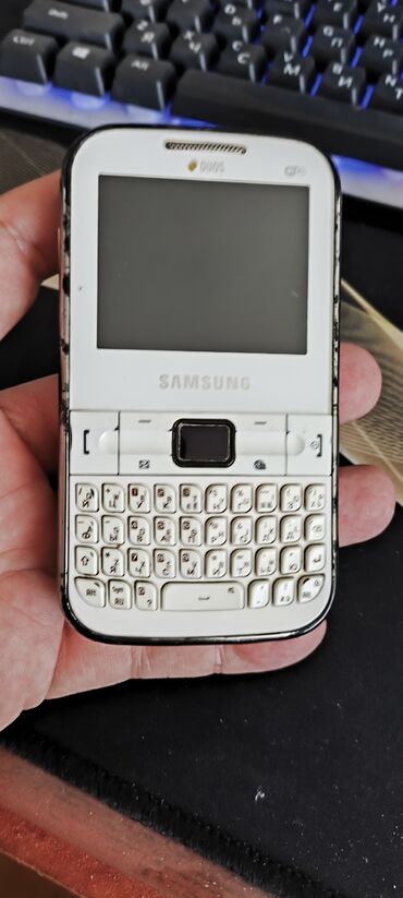 nokia 8910i satilir: Samsung C3222, < 2 GB Memory Capacity, rəng - Ağ, İki sim kartlı, Qırıq, Düyməli