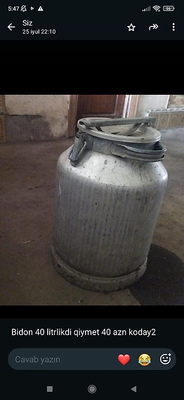 пищевой бак пластиковый 300 литров: Metal süd/ərzaq bidonları - Material: alüminium ərintisi, qalın — 3