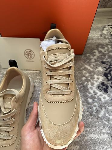 Спорттук бут кийим: Кроссовки Hermès Day Sneaker (мужские) - Цвет: бежевый (светлый — 8