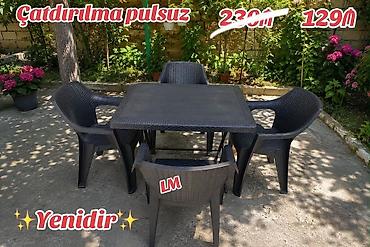 Yeni Plastik masa dəsti📌 Qatlanan masa+4STUL 📌 Qiymət: 129₼ lalafo.az -da Yeni Plastik masa dəsti📌 Qatlanan masa+4STUL 📌 Qiymət: 129₼