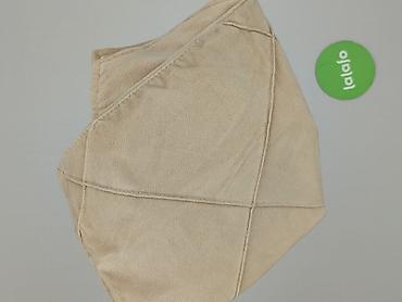 obrus tablecloth: Beżowa poszewka dekoracyjna na poduszkę - Wzór: przeszycia tworzące — 4