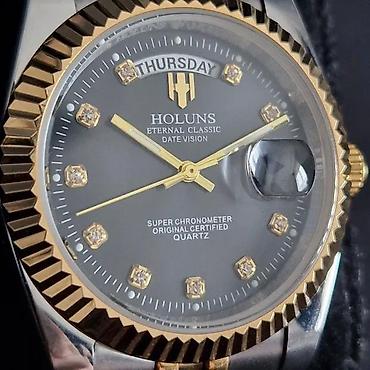 Ručni satovi: HOLUNS HLS001 -37mm- Crna- Rolex Day-Date Homage — 2