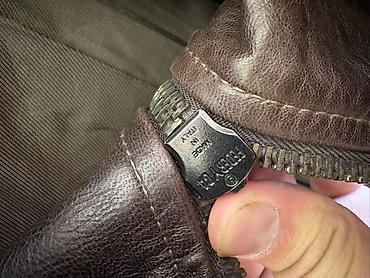 термо спорт: Кожаная куртка Massimo Dutti, коричневая - Материал: натуральная — 2