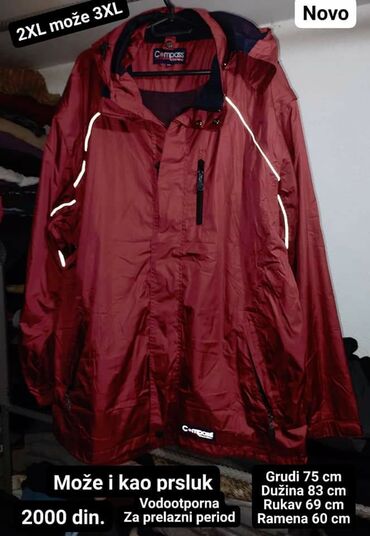 prsluk 2xl novo: Jakna 2XL (EU 44), 3XL (EU 46), bоја - Bordo