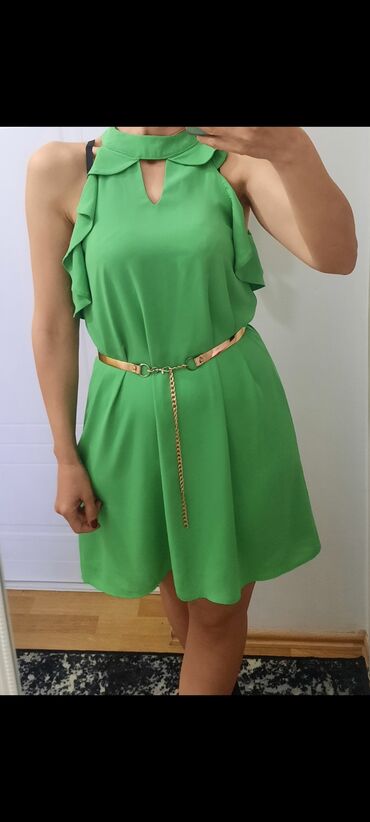 haljine zelene boje: S (EU 36), M (EU 38), bоја - Zelena, Večernji, maturski, Drugi tip rukava