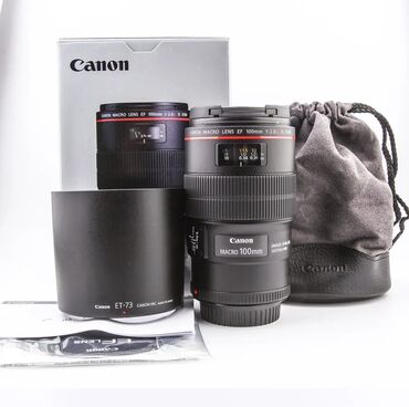 Obyektivlər və filtrləri: Canon EF 100mm F2.8 macro lens 
Yeni