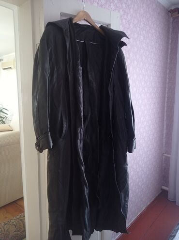 кожанный пиджак мужской: Плащ, 5XL (EU 50)