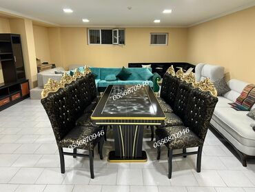 Sifarişlə masa və oturacaq dəstləri: Oval masa, Qonaq otağı üçün, 6 nəfər — 4