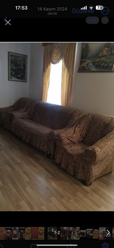 metbex ucun kunc divanlari: Divan 2 kreslo