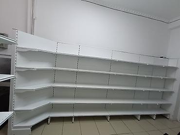 полка для угла: Угловой модульный стеллаж для магазина - Конструкция: пристенный — 7