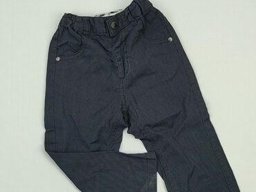 czarne spodnie materiałowe z wysokim stanem: Baby material trousers, 12-18 months, 80-86 cm, condition - Good