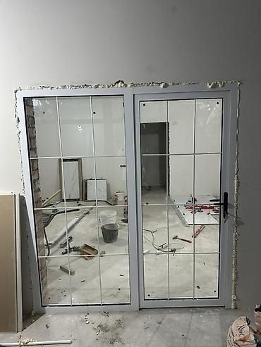 эшик ички: Стеклянные перегородки на заказ - Конструкция: две створки, одна с — 2