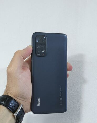 Nokia: Xiaomi Redmi Note 11, 128 GB, rəng - Qara, 
 Barmaq izi, İki sim kartlı, Face ID