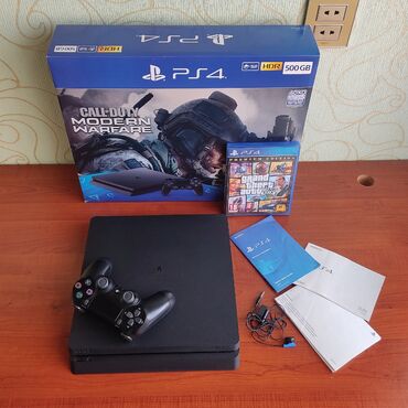 gta 5 disk pc: Sony PlayStation 4 Slim (PS4) 500 GB, çox az istifadə olunub, qırığı