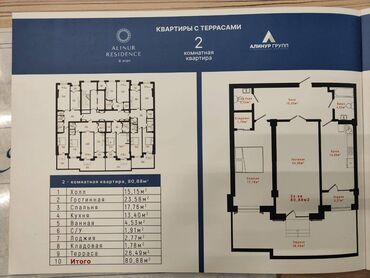 Продажа квартир: 2 комнаты, 81 м², Элитка, 11 этаж, ПСО (под самоотделку)