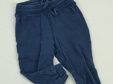 kaszmirowy pajacyk niebieski: Spodnie dresowe, H&M, 12-18 m, stan - Dobry