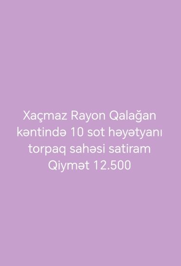 xacmazda findiq bagi satilir: 10 sot, Tikinti, Mülkiyyətçi