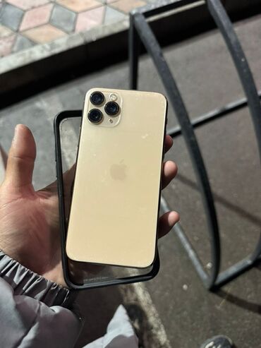 ноутбуки apple цена в бишкеке: IPhone 11 Pro, Б/у, 64 ГБ, Золотой, Чехол, 76 %