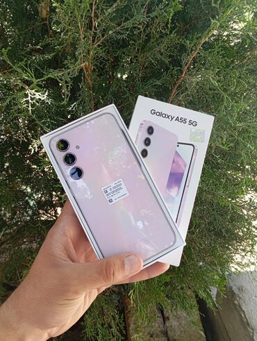 Samsung: Samsung Galaxy A55, 256 GB, rəng - Narıncı, Düyməli, Barmaq izi, İki sim kartlı