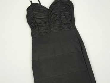 czarna sukienki welurowa: Dress, S (EU 36), condition - Very good