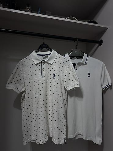 Футболки: Мужская футболка, S, M, Us Polo Assn, Б/у, цвет - Белый, Платная доставка — 2