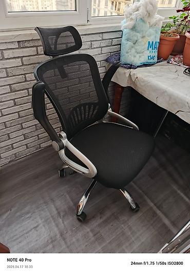 ev mebel: Erqonomik ofis kreslosu - Nəfəsalan mesh arxa və oturacaq — 1