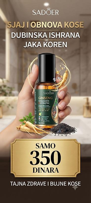SADOER serum za kosu – Ginseng + Kolagen + Keratin (50 ml) - Dubinska na lalafo.rs SADOER serum za kosu – Ginseng + Kolagen + Keratin (50 ml) - Dubinska
