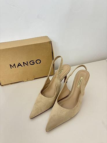 Туфли, 38, 37.5, Mango, Б/у, цвет - Бежевый