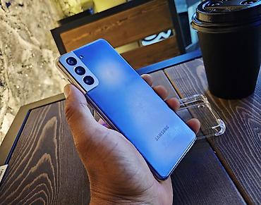 note 2: Samsung Galaxy S21 5G, Б/у, 128 ГБ, цвет - Фиолетовый, 1 SIM, 2 SIM — 1