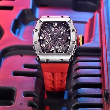 Ručni satovi: Pagani Design PD-1738 -Crvena- Richard Mille Skeleton Homage Potpuno — 2
