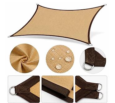kaktus: Tenda za dvorište – pravougaona, zaštita od sunca, HDPE materijal NOVO — 6