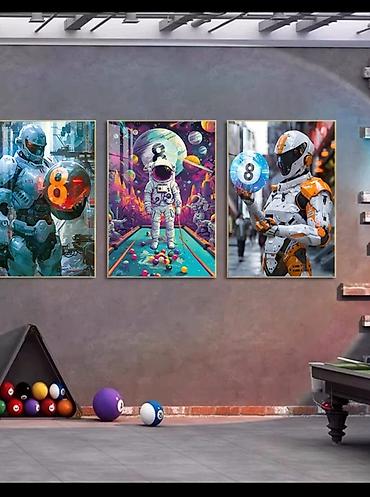 фантан: КАРТИНЫ для бильярдной/игровой зоны в стиле sci‑fi и поп‑арт - — 4