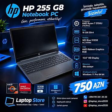 💻 HP 255 G8 Notebook PC — Ryzen 7 | 16GB RAM | 512GB SSD 💰 Qiymət