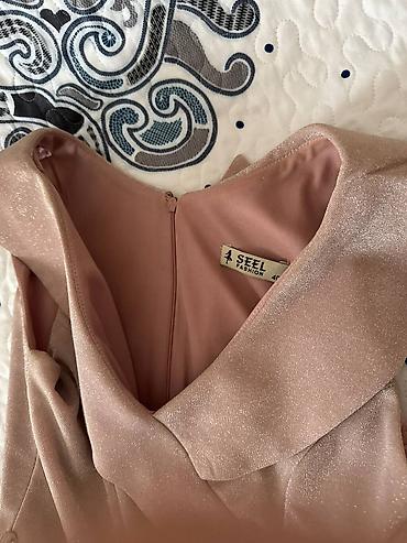toy geyim: Qadın paltarı – SEEL Fashion - Rəng: pudra/şampan tonunda, yüngül — 3