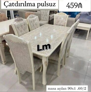 Комплекты столов и стульев: Möhtəşəm _NƏRGİZ_ masa dəsti*👑 Yüksək keyfiyyətlə Qiymət : Masa 2x1