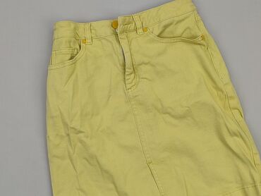 żółta skórzane spódnice: Spódnica, S, stan - Dobry