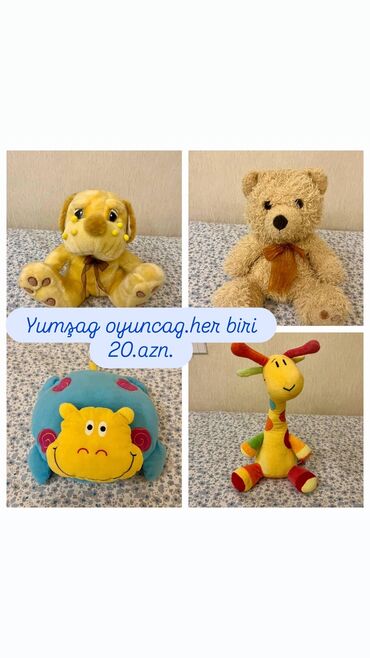 Oyuncaqlar: Yeni böyuk boy yumşag oyuncag.30 azn.qiymetler ferlidir şekili çevrib — 4
