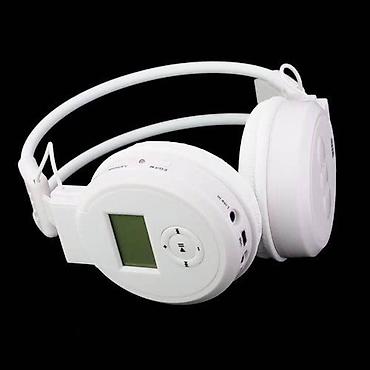 батарей: Наушники плеер радио MJ-168 Hi-Fi MP3 FM - белые, черные — 3