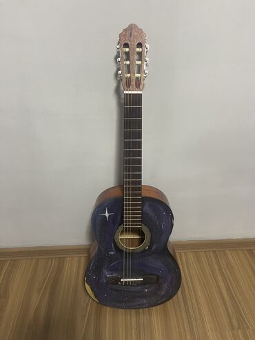 цепь золотая: 🎸 Классическая гитара Cort AC100 OP — с уникальной росписью 🎨 Продаю